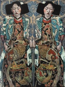 Twins and Crickets-90x120cm-2024